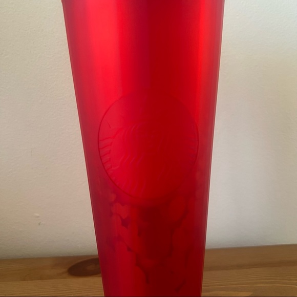 NWT Starbucks Red Heart Gradient Kaleidoscope Cold Cup 24oz w/ Dome Lid ✨ - Picture 4 of 6